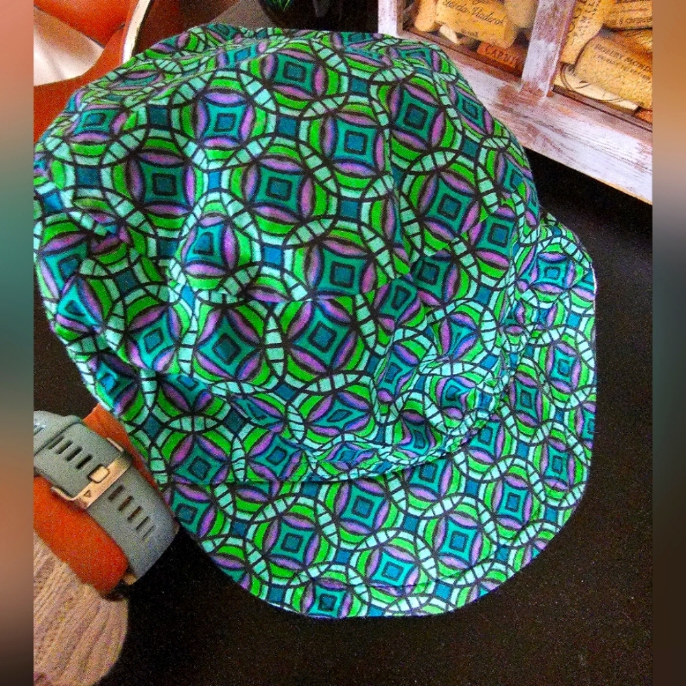 Jackfruit festival floppy ball cap psychedelic geometric abstract